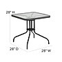 Flash Furniture Lila 28'' Square Table with 4 Rattan Stack Chairs, Gray (TLH073SQ037GY4)~#|#~sp144472295_sc7