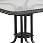 Flash Furniture Lila 28'' Square Table with 4 Rattan Stack Chairs, Gray (TLH073SQ037GY4)~#|#~sp144472296_sc7