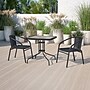 Flash Furniture Lila 28'' Square Table with 2 Rattan Stack Chairs, Black (TLH073SQ037BK2)~#|#~sp144472315_sc7