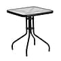Flash Furniture Lila 23.5'' Square Table with 2 Rattan Stack Chairs, Black (TLH0731SQ037BK2)~#|#~sp144472336_sc7
