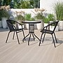 Flash Furniture Lila 23.75'' Round Table with 2 Rattan Stack Chairs, Black (TLH071RD037BK2)~#|#~sp144472342_sc7