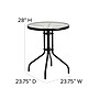 Flash Furniture Lila 23.75'' Round Table with 2 Rattan Stack Chairs, Black (TLH071RD037BK2)~#|#~sp144472345_sc7