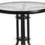 Flash Furniture Lila 23.75'' Round Table with 2 Rattan Stack Chairs, Black (TLH071RD037BK2)~#|#~sp144472346_sc7