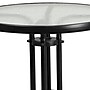 Flash Furniture Lila 23.75'' Round Table with 2 Slat Stack Chairs, Black (TLH071RD017CBK2)~#|#~sp144472358_sc7