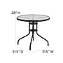Flash Furniture Lila 31.5'' Round Table with 4 Slat Stack Chairs, Black (TLH072RD017CBK4)~#|#~sp144472371_sc7