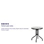 Flash Furniture Bellamy Round Tempered Glass Metal Table (TLH0701)~#|#~sp144472403_sc7