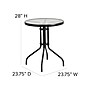 Flash Furniture Bellamy Round Tempered Glass Metal Table (TLH0701)~#|#~sp144472405_sc7