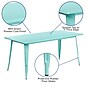 Flash Furniture Charis Commercial Grade Rectangular Metal Indoor-Outdoor Table, Mint Green (ETCT005MINT)~#|#~sp144472441_sc7