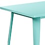 Flash Furniture Charis Commercial Grade Rectangular Metal Indoor-Outdoor Table, Mint Green (ETCT005MINT)~#|#~sp144472443_sc7