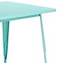 Flash Furniture Charis Commercial Grade Rectangular Metal Indoor-Outdoor Table, Mint Green (ETCT005MINT)~#|#~sp144472444_sc7