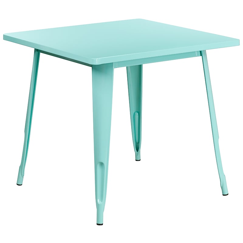 Flash Furniture Felix Commercial Grade Square Metal Indoor-Outdoor Table, Mint Green (ETCT0021MINT) image 1