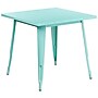 Flash Furniture Felix Commercial Grade Square Metal Indoor-Outdoor Table, Mint Green (ETCT0021MINT)~#|#~sp144472485_sc7