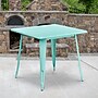 Flash Furniture Felix Commercial Grade Square Metal Indoor-Outdoor Table, Mint Green (ETCT0021MINT)~#|#~sp144472490_sc7