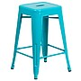 Flash Furniture Colorful Restaurant Counter Height Stool, Crystal Teal-Blue (ETBT350324CB)~#|#~sp144472519_sc7