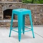 Flash Furniture Colorful Restaurant Counter Height Stool, Crystal Teal-Blue (ETBT350324CB)~#|#~sp144472520_sc7