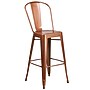 Flash Furniture Colorful Restaurant Barstool with Back, Copper (ET353430POC)~#|#~sp144472613_sc7