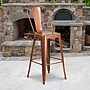 Flash Furniture Colorful Restaurant Barstool with Back, Copper (ET353430POC)~#|#~sp144472615_sc7