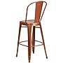 Flash Furniture Colorful Restaurant Barstool with Back, Copper (ET353430POC)~#|#~sp144472620_sc7