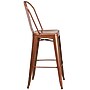 Flash Furniture Colorful Restaurant Barstool with Back, Copper (ET353430POC)~#|#~sp144472622_sc7