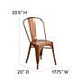 Flash Furniture Copper Metal Indoor-Outdoor Stackable Chair (ET-3534-POC-GG)~#|#~sp144472641_sc7