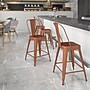 Flash Furniture Colorful Restaurant Counter Height Stool with Back, Copper (ET353424POC)~#|#~sp144472738_sc7