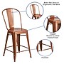 Flash Furniture Colorful Restaurant Counter Height Stool with Back, Copper (ET353424POC)~#|#~sp144472741_sc7