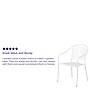 Flash Furniture White Indoor-Outdoor Steel Patio Arm Chair with Round Back (CO-3-WH-GG)~#|#~sp144472766_sc7