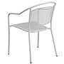 Flash Furniture White Indoor-Outdoor Steel Patio Arm Chair with Round Back (CO-3-WH-GG)~#|#~sp144472769_sc7