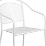 Flash Furniture White Indoor-Outdoor Steel Patio Arm Chair with Round Back (CO-3-WH-GG)~#|#~sp144472770_sc7