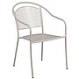 Flash Furniture Light Gray Indoor-Outdoor Steel Patio Arm Chair with Round Back (CO-3-SIL-GG)~#|#~sp144472772_sc7