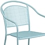 Flash Furniture Indoor-Outdoor Steel Patio Arm Chair with Round Back, Sky Blue (CO-3-SKY-GG)~#|#~sp144472895_sc7