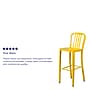 Flash Furniture Colorful Restaurant Barstool with Back, Yellow (CH6120030YL)~#|#~sp144472912_sc7