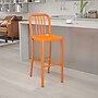 Flash Furniture Colorful Restaurant Barstool with Back, Orange (CH6120030OR)~#|#~sp144472925_sc7