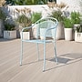 Flash Furniture Indoor-Outdoor Steel Patio Arm Chair with Round Back, Sky Blue (CO-3-SKY-GG)~#|#~sp144472939_sc7