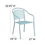 Flash Furniture Indoor-Outdoor Steel Patio Arm Chair with Round Back, Sky Blue (CO-3-SKY-GG)~#|#~sp144472944_sc7