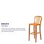Flash Furniture Colorful Restaurant Barstool with Back, Orange (CH6120030OR)~#|#~sp144473027_sc7