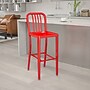 Flash Furniture Colorful Restaurant Barstool with Back, Red (CH6120030RED)~#|#~sp144473036_sc7