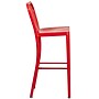 Flash Furniture Colorful Restaurant Barstool with Back, Red (CH6120030RED)~#|#~sp144473047_sc7