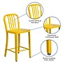 Flash Furniture Colorful Restaurant Counter Height Stool with Back, Yellow (CH6120024YL)~#|#~sp144473072_sc7