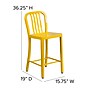 Flash Furniture Colorful Restaurant Counter Height Stool with Back, Yellow (CH6120024YL)~#|#~sp144473073_sc7