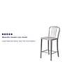 Flash Furniture Metal Slat Back Counter Stool, Silver (CH6120024SIL)~#|#~sp144473079_sc7