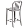 Flash Furniture Metal Slat Back Counter Stool, Silver (CH6120024SIL)~#|#~sp144473084_sc7