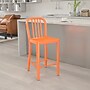 Flash Furniture Colorful Restaurant Counter Height Stool with Back, Orange (CH6120024OR)~#|#~sp144473088_sc7