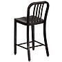 Flash Furniture Colorful Restaurant Counter Height Stool with Back, Black-Antique Gold (CH6120024BQ)~#|#~sp144473102_sc7