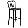 Flash Furniture Colorful Restaurant Barstool with Back, Black-Antique Gold (CH6120030BQ)~#|#~sp144473117_sc7