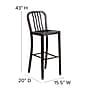 Flash Furniture Colorful Restaurant Barstool with Back, Black-Antique Gold (CH6120030BQ)~#|#~sp144473127_sc7
