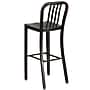Flash Furniture Colorful Restaurant Barstool with Back, Black-Antique Gold (CH6120030BQ)~#|#~sp144473128_sc7