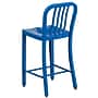 Flash Furniture Colorful Restaurant Counter Height Stool with Back, Blue (CH6120024BL)~#|#~sp144473231_sc7