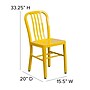 Flash Furniture Metal Indoor-Outdoor Chair, Yellow [CH-61200-18-YL-GG]~#|#~sp144473237_sc7