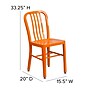 Flash Furniture Metal Indoor-Outdoor Chair, Orange (CH-61200-18-OR-GG)~#|#~sp144473270_sc7